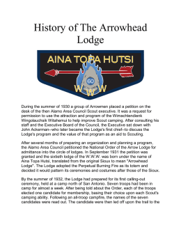 History of The Arrowhead Lodge