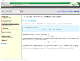 1.6 Powers, Polynomials, and Rational Functions