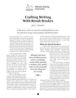 Crafting Writing With Brush Strokes