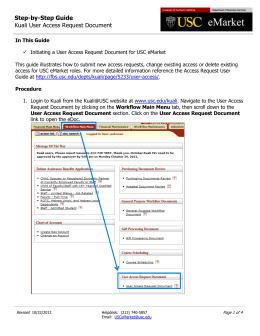 Step-by-Step Guide Kuali User Access Request Document
