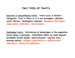 TWO TYPES OF TRAITS