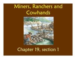 Miners, Ranchers and Cowhands