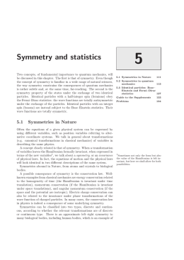 Symmetry and statistics