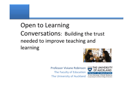 Open to Learning Conversations