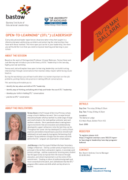 open-to-learning™ (otl™) leadership