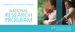 ReseaRCh pRogRam - Parkinson Society Canada