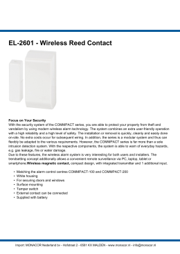 EL-2601 - Wireless Reed Contact