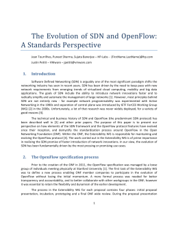 The Evolution of SDN and OpenFlow