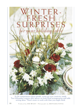 Winter Fresh Surprises - Flower Design Classes at the American