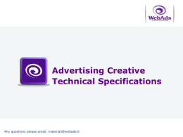Advertising Creative Technical Specifications