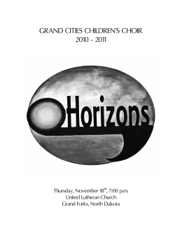 Fall Program 2010-2011 - Grand Cities Children`s Choir