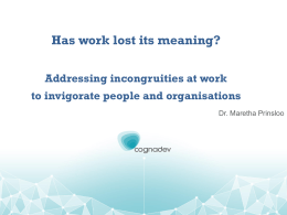 Has work lost its meaning?