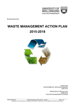 waste management action plan 2015-2018