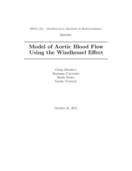 Model of Aortic Blood Flow Using the Windkessel Effect