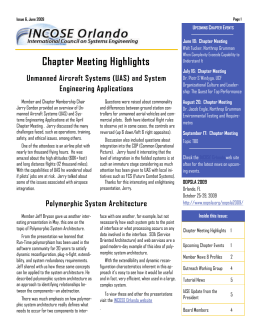 Chapter Meeting Highlights