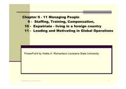 Chapter 9 - 11 Managing People 9