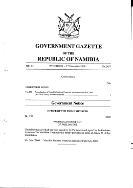 government gazette republic of namibia