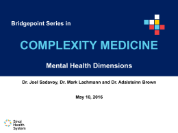Complexity, Dementia and Family Caregivers