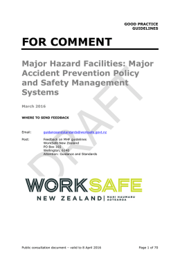 Major Accident Prevention Policy and Safety
