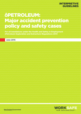 Major accident prevention policy and safety cases