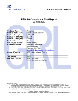 USB 2.0 Compliance Test Report