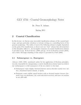 GLY 4734 - Coastal Geomorphology Notes