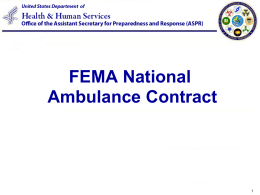 FEMA National Ambulance Contract