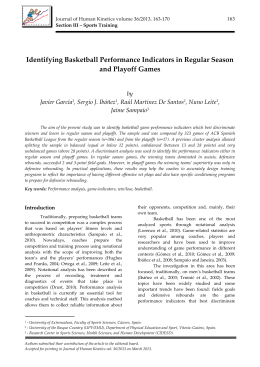 Identifying Basketball Performance Indicators in Regular Season