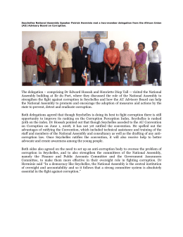 The delegation – comprising Dr Edward Hoseah and Henriette Diop