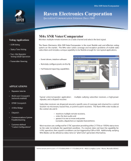 M4x SNR Voter/Comparator - Raven Electronics Corporation