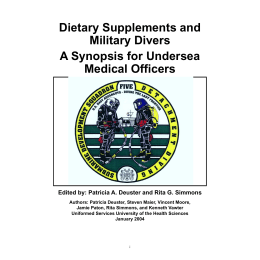 Dietary Supplements and Military Divers