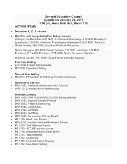 General Education Council Agenda for January 29, 2016 1:00 pm