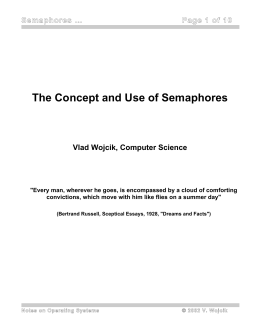 The Concept and Use of Semaphores