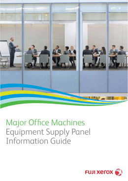 Major Office Machines Equipment Supply Panel Information Guide