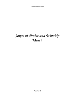Songs of Praise and Worship