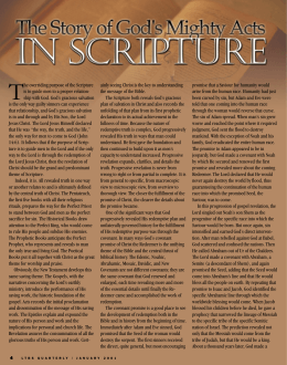 The overriding purpose of the Scripture is to guide men to a proper
