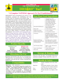 DIEHARD™ TURF Endomycorrhizal Inoculant for turfgrass