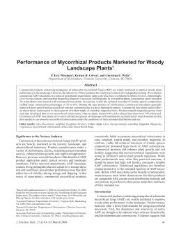 Performance of Mycorrhizal Products Marketed for