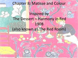 Chapter 8: Matisse and Colour Inspired by The Dessert – Harmony