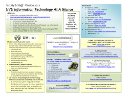 UVU Information Technology At A Glance