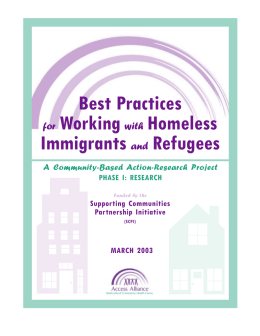 Best Practices for Working with Homeless Immigrants and Refugees