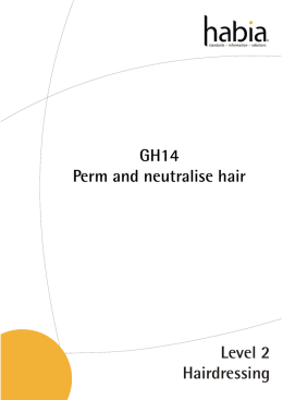 Level 2 Hairdressing GH14 Perm and neutralise hair