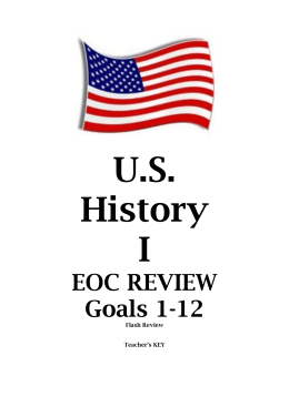 EOC REVIEW Goals 1-12