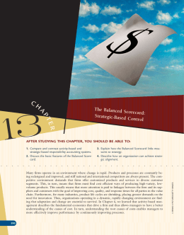 14. Chapter 13 - The Balanced Scorecard Strategic
