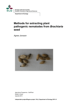 Methods for extracting plant pathogenic nematodes from