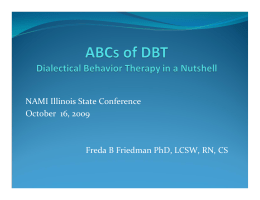 ABCs of DBT Dialectical Behavior Therapy in a Nutshell