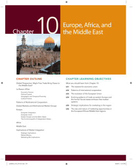 Chapter 10 - Europe-Africa and the Middle East