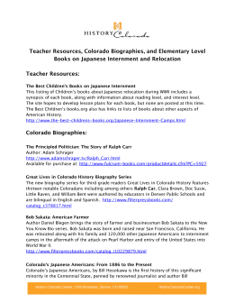 Teacher Resources, Colorado Biographies, and Elementary Level