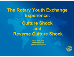 DWHITE lecture - Rotary Youth Exchange, District 6220