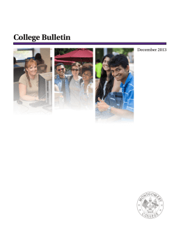 College Bulletin - Montgomery College
